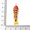 Brass Micro Pave Orange Cubic Zirconia Pendants CU-CBA03AF-15G-03-3