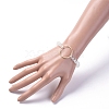 Faceted Rondelle Glass Beads Stretch Bracelets BJEW-JB04991-01-4