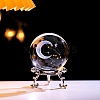 Inner Carving Glass Crystal Ball Diaplay Decoration PW-WGD9143-06-1