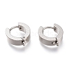 201 Stainless Steel Huggie Hoop Earrings Findings STAS-A167-01B-P-1