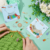  2 Sets 2 Style Resin Bear & Alloy Enamel Leaf Charm Locking Stitch Marker HJEW-NB0002-06-3