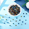 250Pcs 10 Colors Electroplated Natural Lava Rock Beads Strands G-PJ0001-03A-5