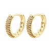 Ring Brass Hoop Earrings EJEW-N054-58G-1