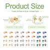 80Pcs 8 Style 304 Stainless Steel Stud Earring Findings STAS-PJ0001-40-4