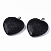 Synthetic Black Stone Pendants G-S364-071-2