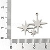 201 Stainless Steel Pendants STAS-R133-01P-01-3