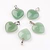 Natural Green Aventurine Pendants G-G956-B02-FF-1