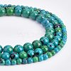 Olycraft 6 Strands 3 Style Synthetic Chrysocolla Beads Strands G-OC0002-78-4