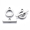 Non-Tarnish 201 Stainless Steel Toggle Clasps STAS-Q241-008P-NF-2