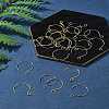 24Pcs 2 Colors Ion Plating(IP) 304 Stainless Steel Earring Hooks STAS-FS0001-65-10