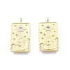 Brass Micro Pave Clear Cubic Zirconia Pendants KK-G432-14G-2