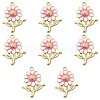 8Pcs Alloy Enamel Pendants ENAM-YW0002-31G-1