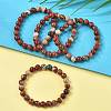 Natural Red Jasper Bead Stretch Bracelets X-BJEW-K212-B-012-1