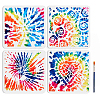 MAYJOYDIY US 1 Set Tie-dye Theme PET Hollow Out Drawing Painting Stencils DIY-MA0002-16-1