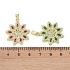 Brass Micro Pave Cubic Zirconia Pendants KK-P266-10G-3