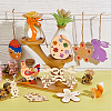 Easter Theme Unfinished Wood Pendant Decorations HJEW-WH0043-58-5