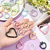 16Pcs Spray Painted Alloy Spring Gate Rings FIND-YW0010-86-4