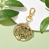 Tree of Life Alloy Pendant Decorations HJEW-JM01933-2