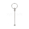 Iron Bar Beadable Keychain Clasps LS-AJEW-R004-02P-1