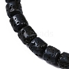 Natural Lava Rock Beaded Stretch Bracelets for Men Women BJEW-G727-01E-2