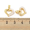 Brass Pave Shell Charms KK-G490-42G-3