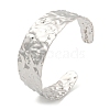 Non-Tarnish 304 Stainless Steel Textured Open Cuff Bangles for Women STAS-M001-17P-1