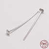 Anti-Tarnish Rhodium Plated 925 Sterling Silver Flat Head Pins STER-P024-07-B-3