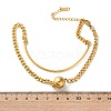 304 Stainless Steel Curb Chain Wrap Bracelets for Women BJEW-A036-12G-5