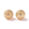 Brass Hollow Round Beads KK-P226-25CG-2