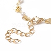 Brass Flat Round Charms Chain Bracelet Making AJEW-JB01150-12-3