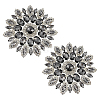 2Pcs Alloy Glass Rhinestone Cabochons FIND-FG0004-83S-1