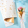 20 Sheets Plastic Gold Foil Flower Bouquets Wrapping Packaging DIY-TAC0025-13A-19