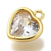 Brass Micro Pave Cubic Zirconia Pendants KK-K389-048G-01-2