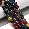 Dyed Natural Banded Agate Beads Strands G-G175-A10-01-2