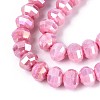 Anti-Tarnish Electroplate Glass Beads Strands GLAA-T025-8mm-19C-3