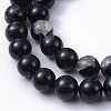 Natural Black Tourmaline Beads Strands X-G-F666-05A-8mm-4