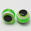 Round Evil Eye Resin Beads RESI-R159-8mm-03-1