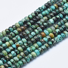 Natural African Turquoise(Jasper) Beads Strands G-E444-49-6mm