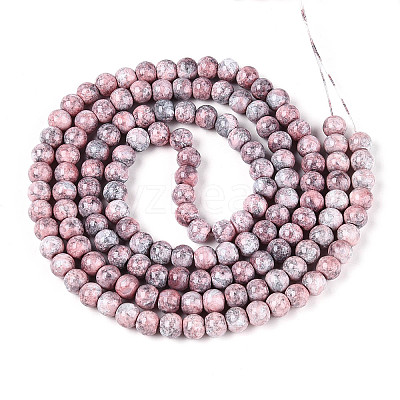 Baking Paint Glass Beads Strands X-DGLA-N016-6mm-03-1