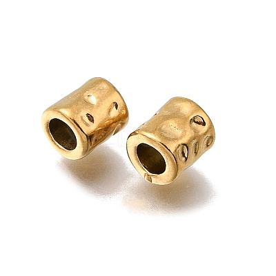 Hammered Textured 304 Stainless Steel Spacer Beads STAS-L315-073A-G01-1