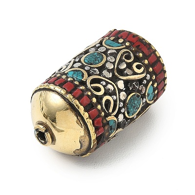 Handmade Tibetan Style Beads KK-Z157-05AG-02-1