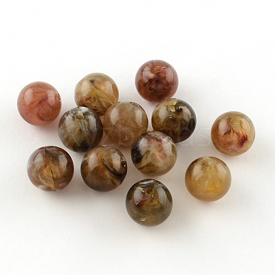Round Imitation Gemstone Acrylic Beads X-OACR-R029-8mm-07-1
