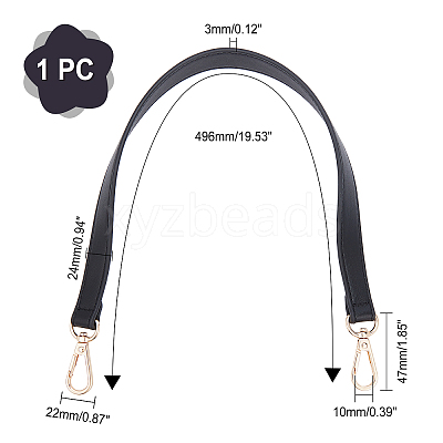 PU Imitation Leather Bag Handles DIY-WH0185-48B-1