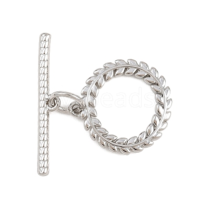 Brass Toggle Clasps KK-G548-34A-P-1