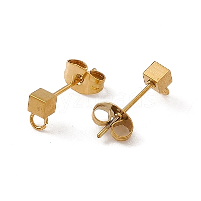 304 Stainless Steel Stud Earring Findings STAS-E179-03G-01-1