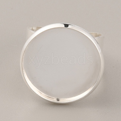 Adjustable Brass Finger Rings Components KK-WH0054-23D-S-1