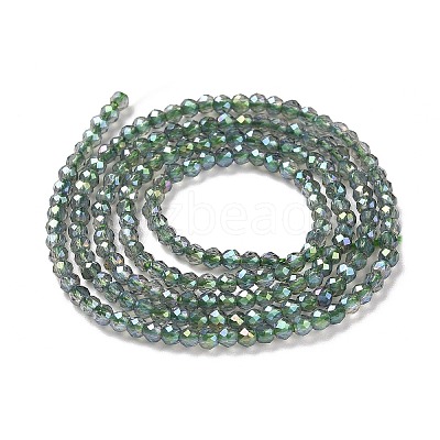 Electroplate Transparent Glass Beads Strands GLAA-H021-01A-FR01-1