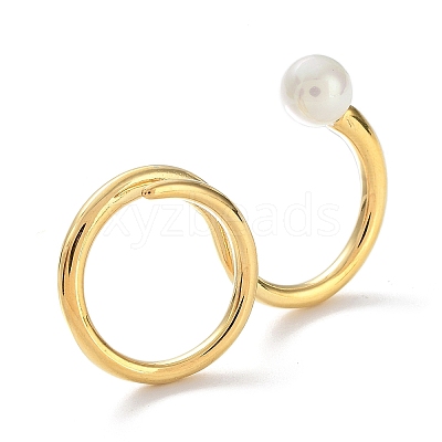 304 Stainless Steel Double Rings RJEW-B046-01G-03-1