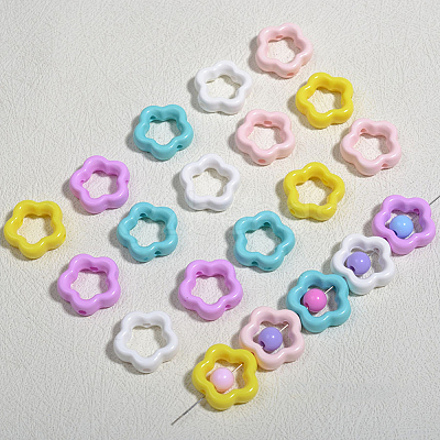 100Pcs Acrylic Bead Frame OACR-SP0001-72B-1