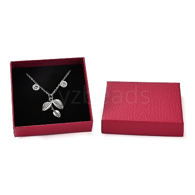 Square Cardboard Necklace Box CBOX-Q038-02E-1